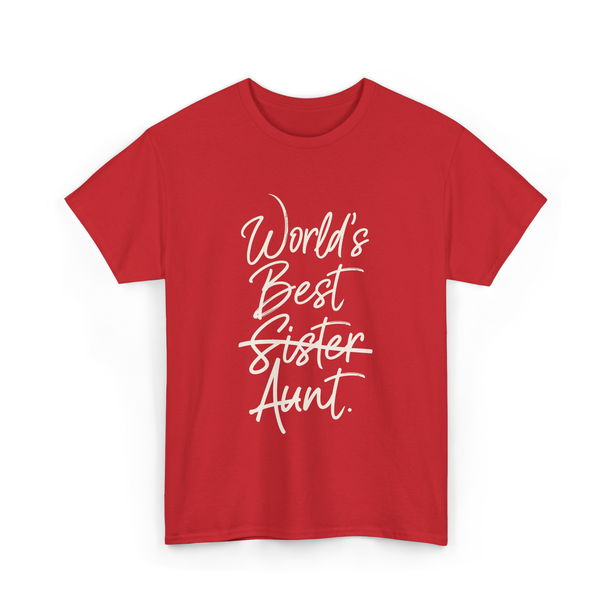 World's Best Sister Aunt T-Shirt - Red