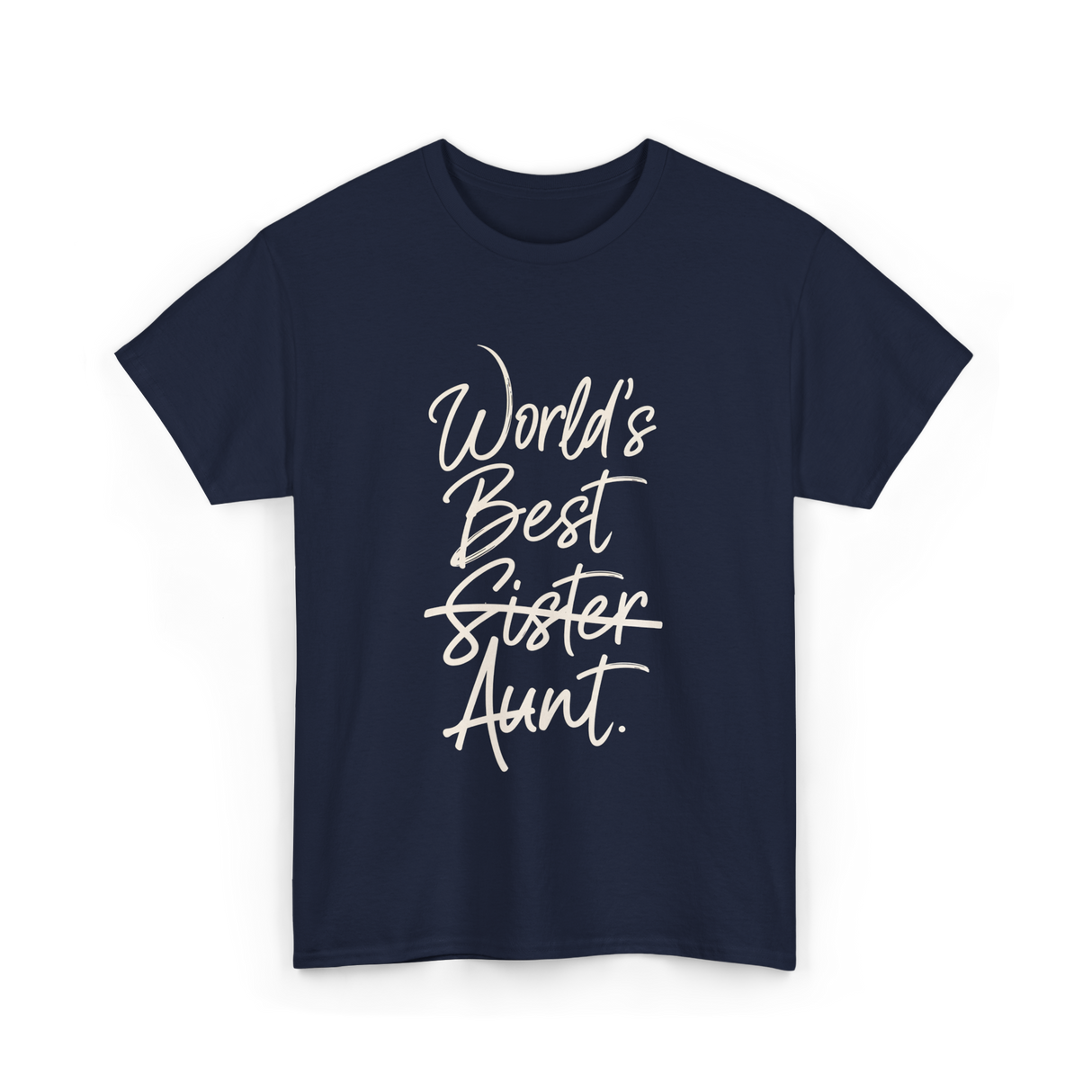 World's Best Sister Aunt T-Shirt - Navy