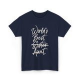 World's Best Sister Aunt T-Shirt - Navy