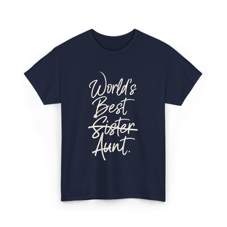 World's Best Sister Aunt T-Shirt - Navy