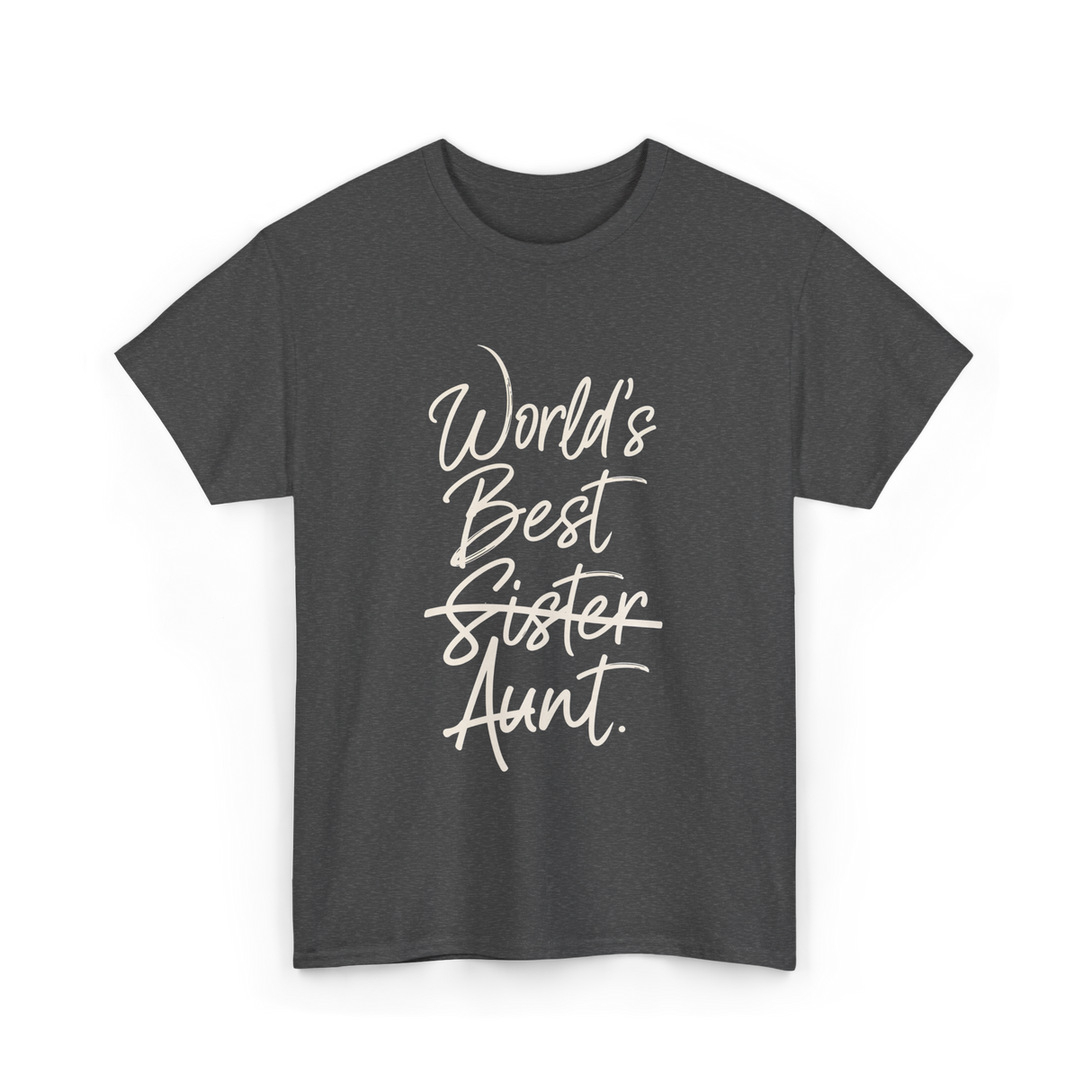 World's Best Sister Aunt T-Shirt - Dark Heather