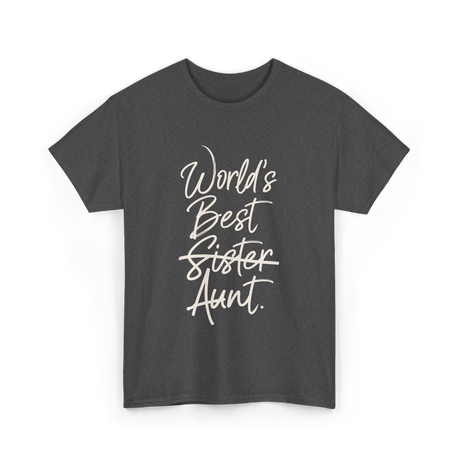 World's Best Sister Aunt T-Shirt - Dark Heather