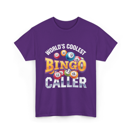 World's Coolest Bingo Caller Bingo T-Shirt - Purple