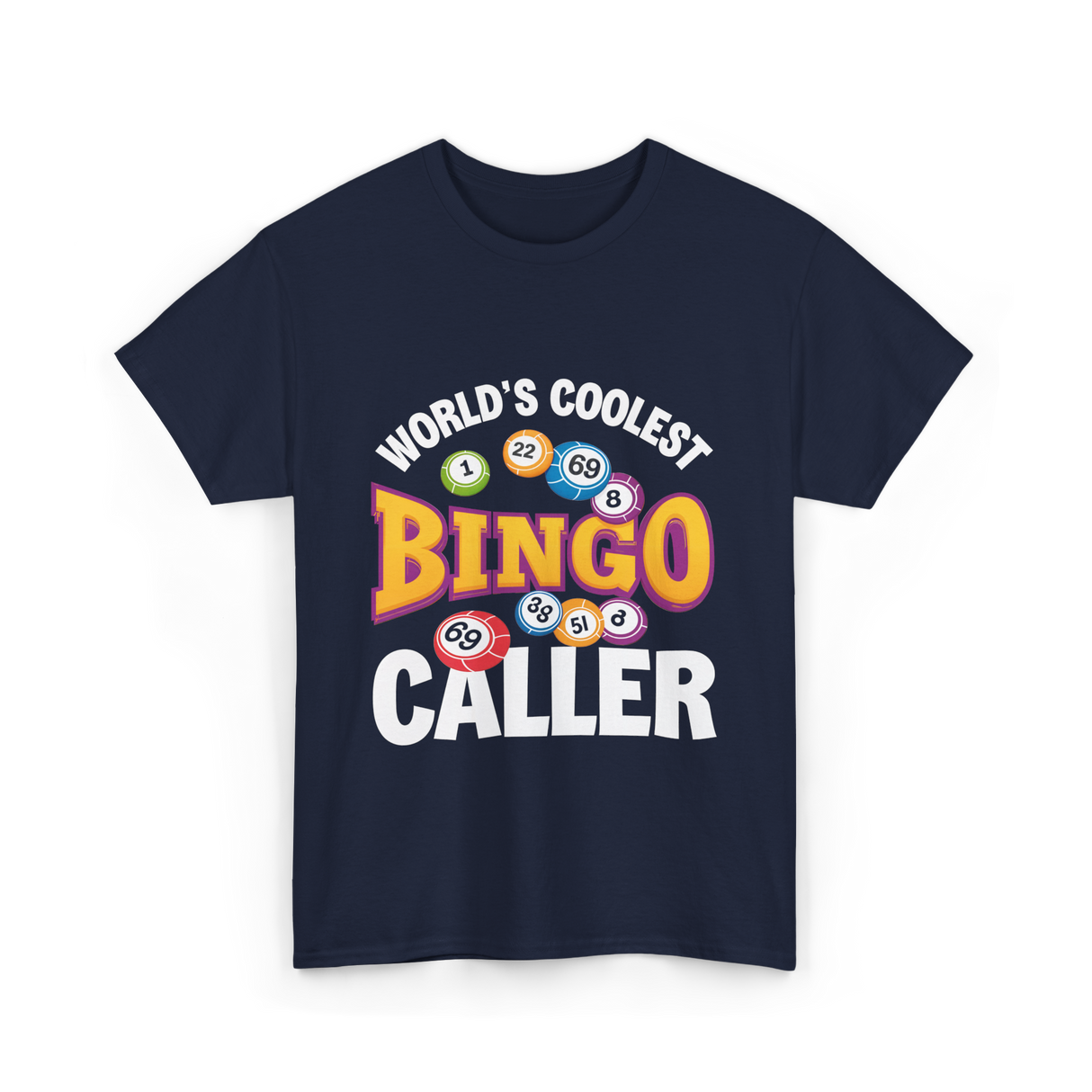 World's Coolest Bingo Caller Bingo T-Shirt - Navy