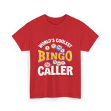 World's Coolest Bingo Caller Bingo T-Shirt - Red