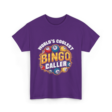 World's Coolest Bingo Caller Bingo T-Shirt - Purple