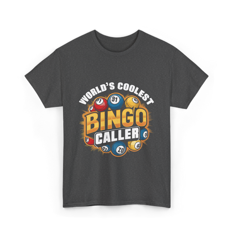 World's Coolest Bingo Caller Bingo T-Shirt - Dark Heather