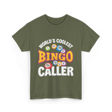 World's Coolest Bingo Caller Bingo T-Shirt - Military Green