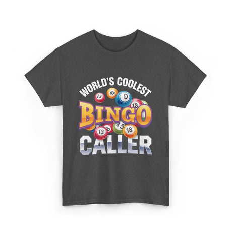 World's Coolest Bingo Caller Bingo T-Shirt - Dark Heather