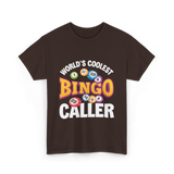 World's Coolest Bingo Caller Bingo T-Shirt - Dark Chocolate