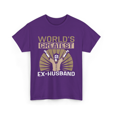 World's Greatest Ex-Husband Divorce T-Shirt - Purple