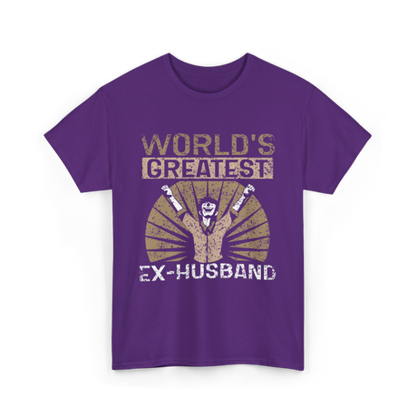 World's Greatest Ex-Husband Divorce T-Shirt - Purple