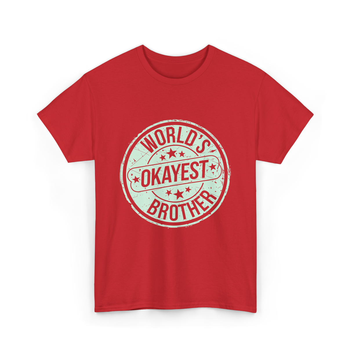 World's Okayest Brother Sibling Supremacy T-Shirt - Red