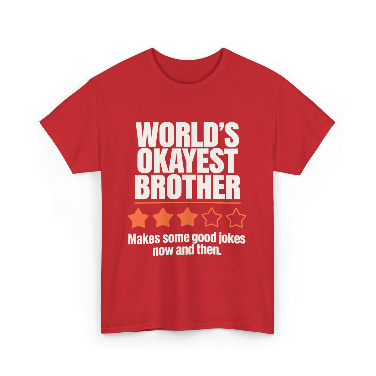 World's Okayest Brother T-Shirt - Red