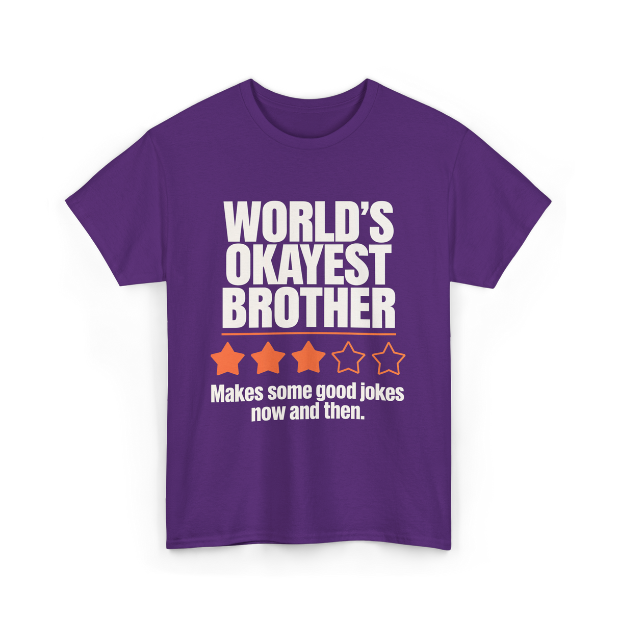 World's Okayest Brother T-Shirt - Purple