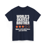 World's Okayest Brother T-Shirt - Navy