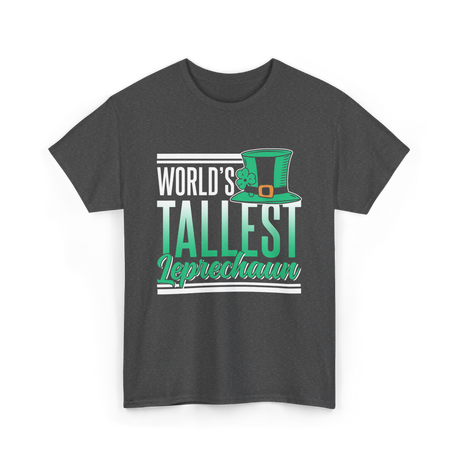 World's Tallest Leprechaun St Patrick's Day T-Shirt - Dark Heather