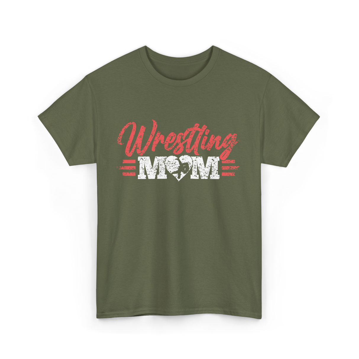 Wrestling Mom Martial Arts T-Shirt - Military Green