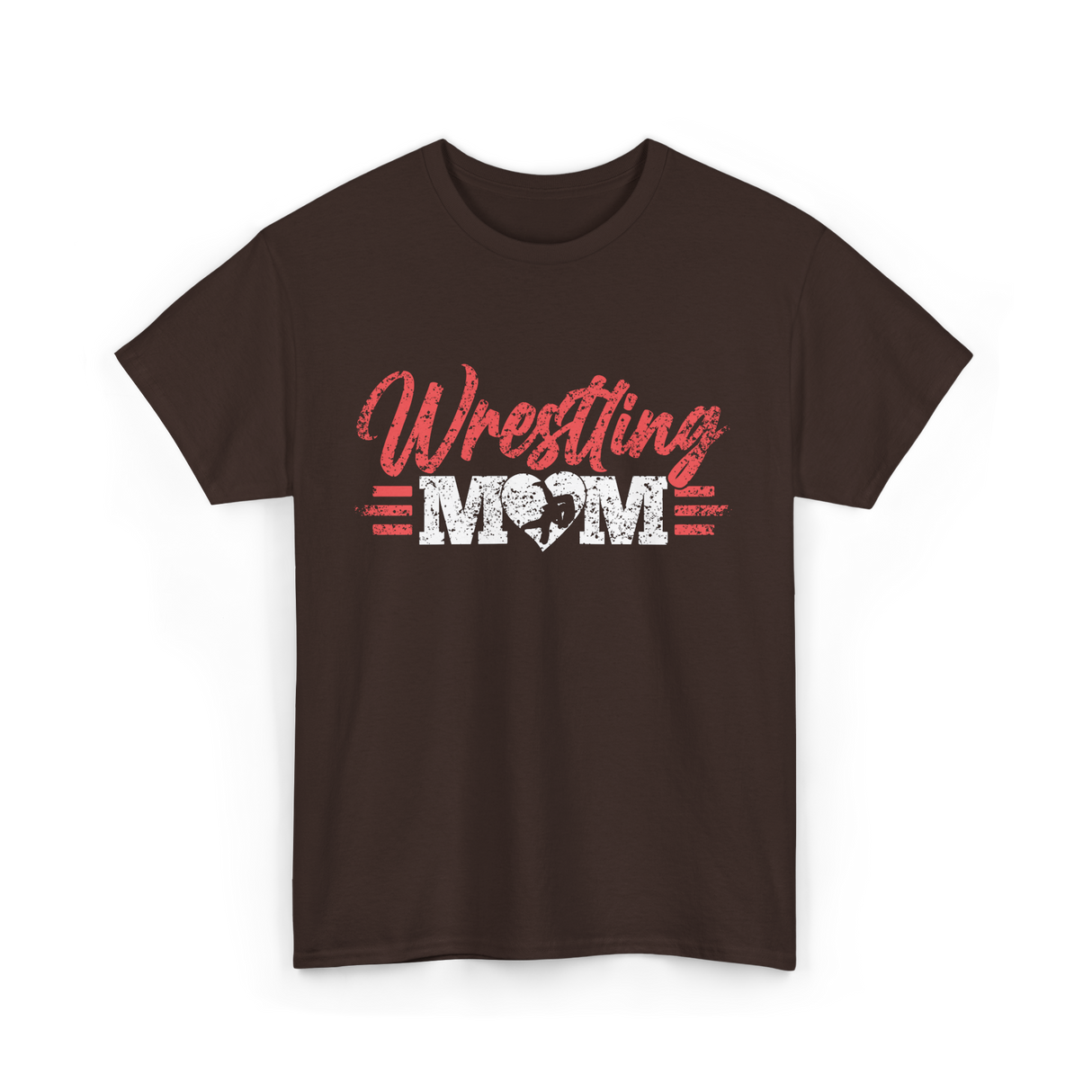 Wrestling Mom Martial Arts T-Shirt - Dark Chocolate