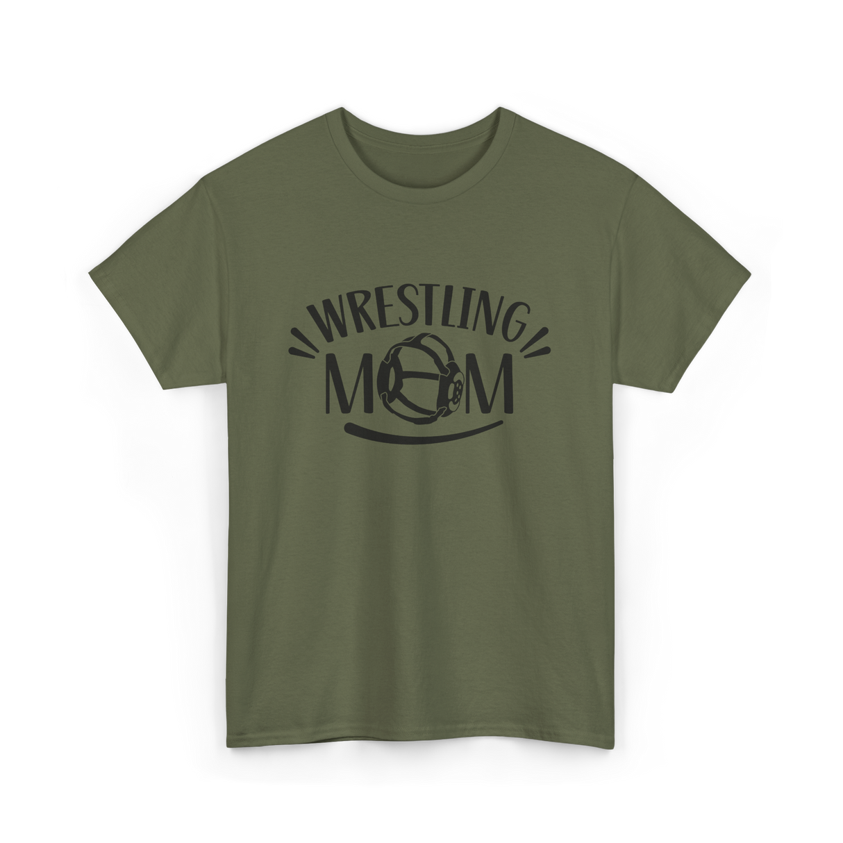 Wrestling Mom Martial Arts Wrestler T-Shirt - Military Green