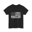 Wrestling USA Flag Wrestling T-Shirt - Black