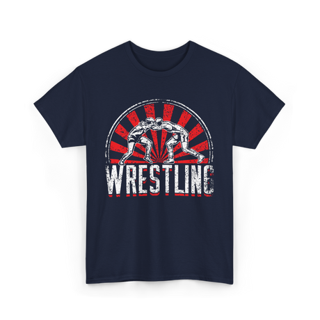 Wrestling Wrestler Sport Martial Arts T-Shirt - Navy