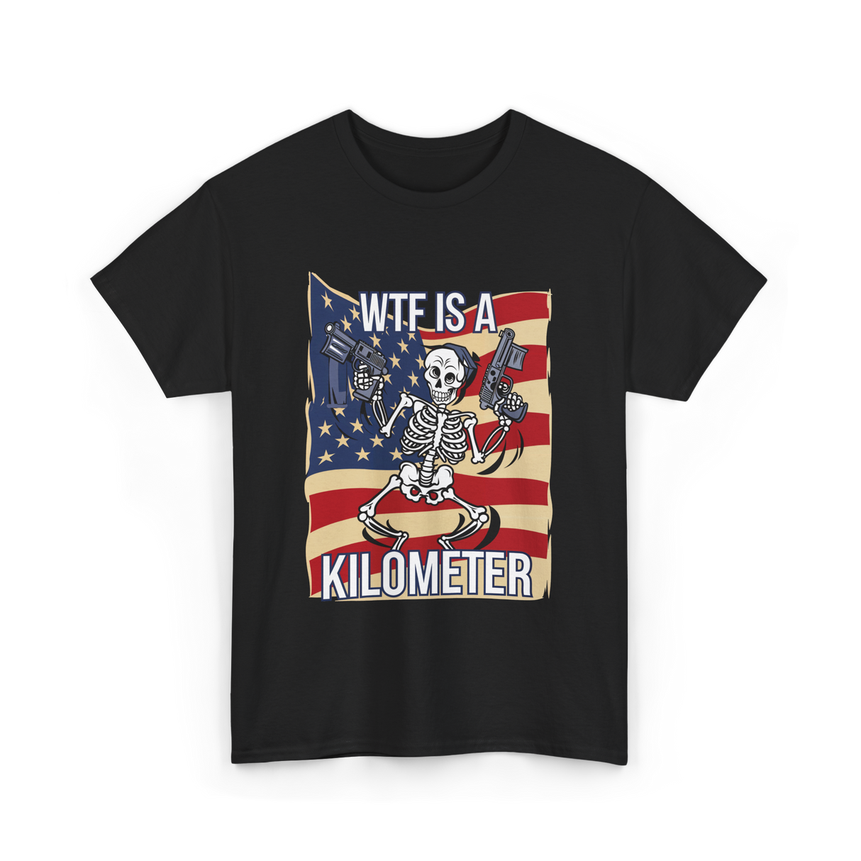 WTF Is A Kilometer Skeleton T-Shirt - Black