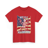 WTF Is A Kilometer Skeleton T-Shirt - Red