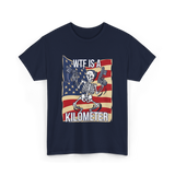 WTF Is A Kilometer Skeleton T-Shirt - Navy