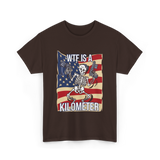 WTF Is A Kilometer Skeleton T-Shirt - Dark Chocolate