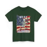 WTF Is A Kilometer Skeleton T-Shirt - Forest Green