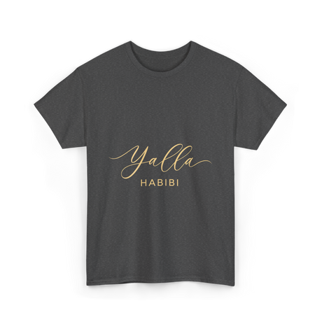 Yalla Habibi Arabic Style T-Shirt - Dark Heather