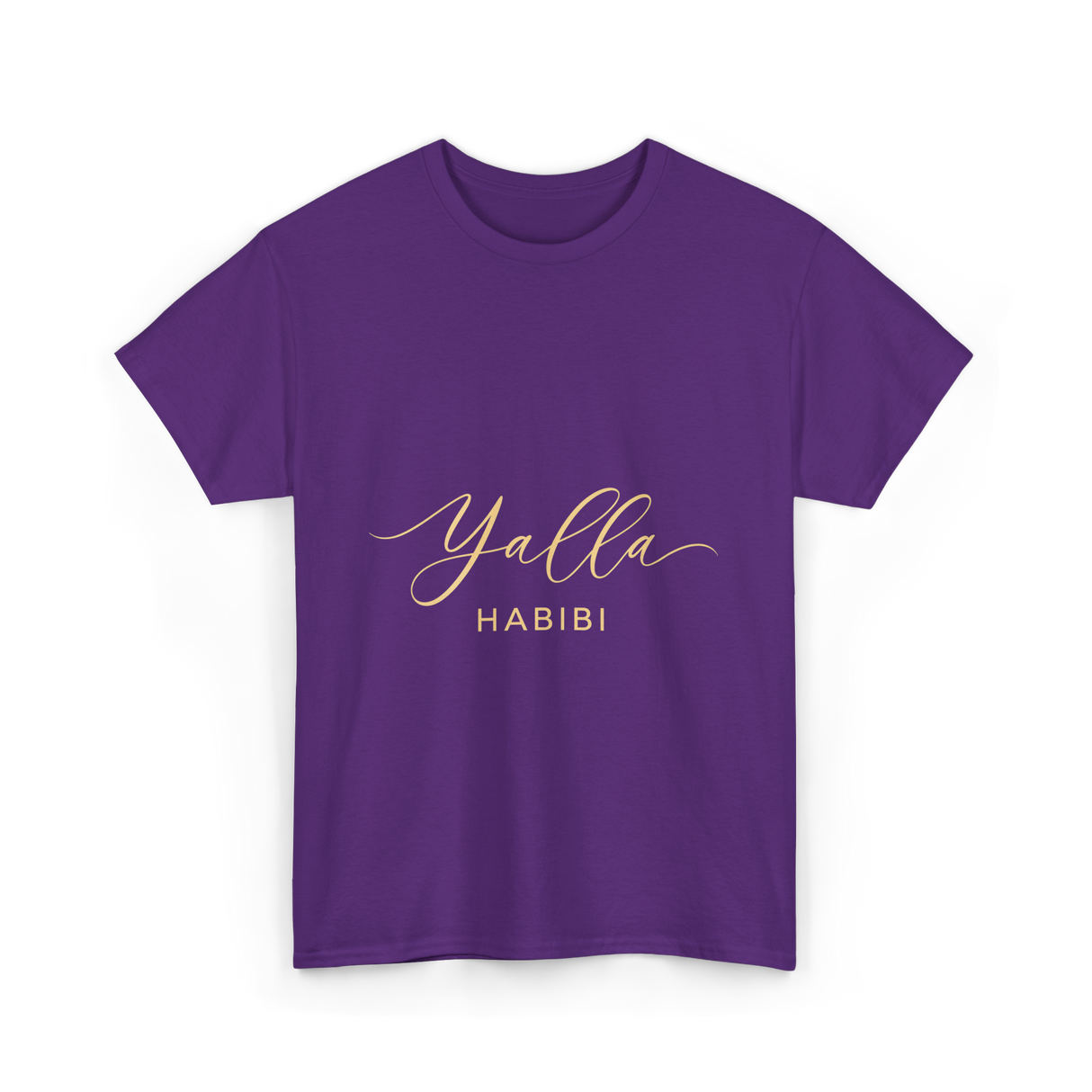 Yalla Habibi Arabic Style T-Shirt - Purple