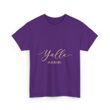 Yalla Habibi Arabic Style T-Shirt - Purple