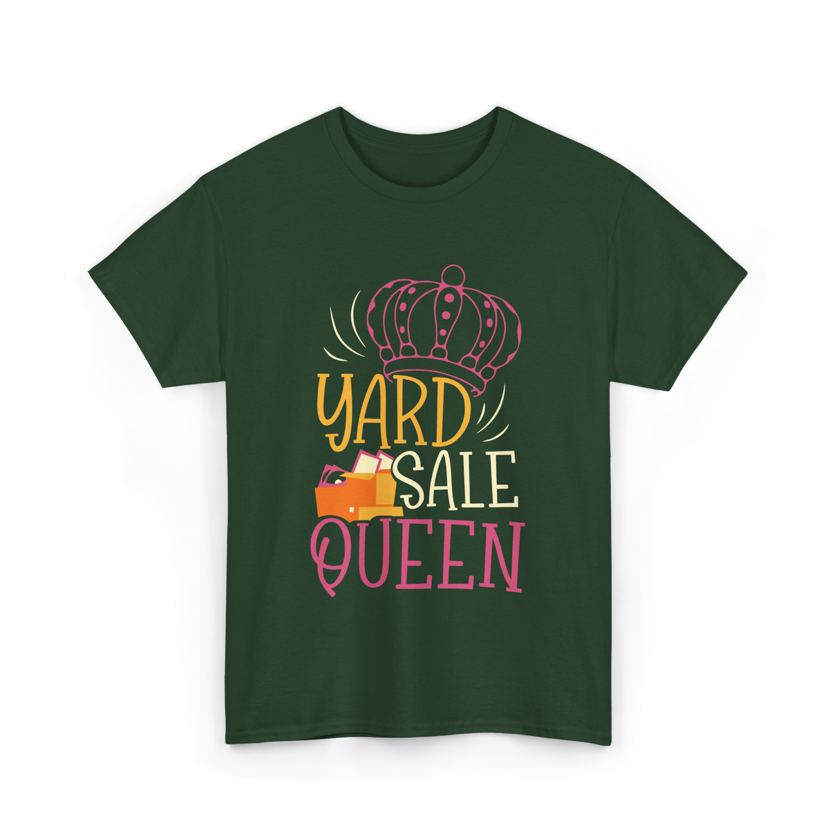 Yard Sale Queen Antique Selling T-Shirt - Forest Green