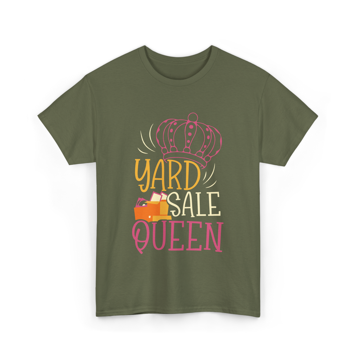 Yard Sale Queen Antique Selling T-Shirt - Military Green