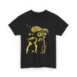 Yellow Kitten Sunflower Nature T-Shirt - Black