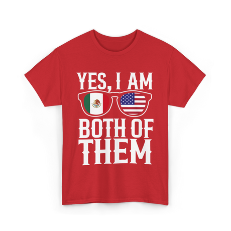 Yes Both Of Them America T-Shirt - Red