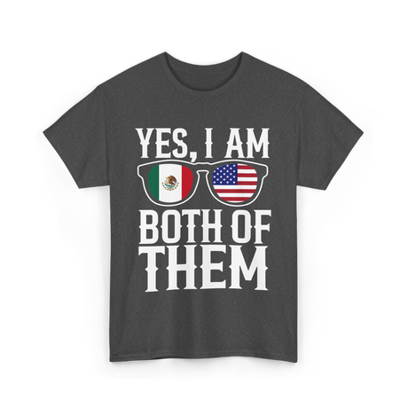 Yes Both Of Them America T-Shirt - Dark Heather