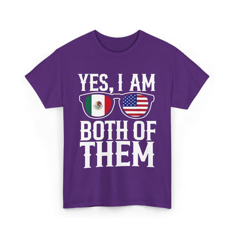 Yes Both Of Them America T-Shirt - Purple