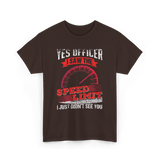 Yes Officer Speed Limit Racing T-Shirt - Dark Chocolate