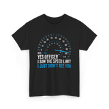 Yes Officer Speed Limit Racing T-Shirt - Black