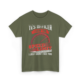 Yes Officer Speed Limit Racing T-Shirt - Military Green