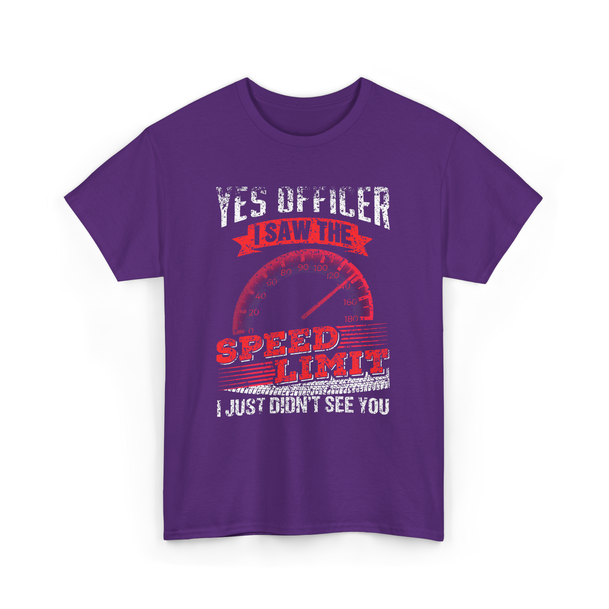 Yes Officer Speed Limit Racing T-Shirt - Purple