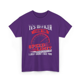 Yes Officer Speed Limit Racing T-Shirt - Purple