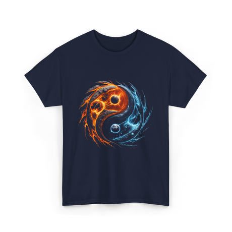 Yin Yang Cosmic Energy Meditation T-Shirt - Navy