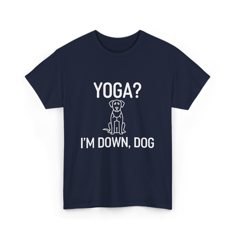 Yoga I'm Down Dog T-Shirt - Navy