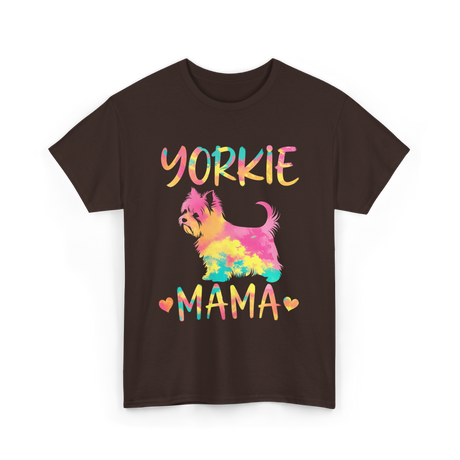 Yorkie Mama Yorkshire Terrier Dog T-Shirt - Dark Chocolate