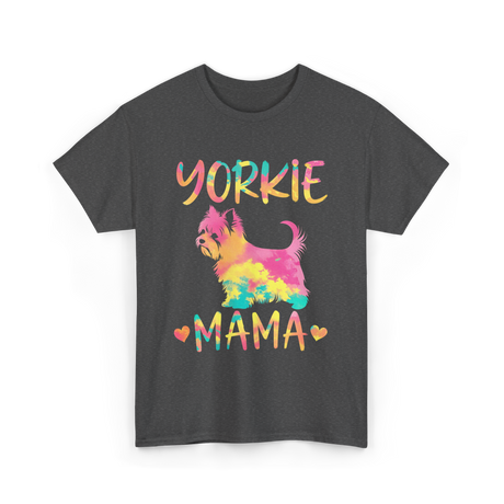 Yorkie Mama Yorkshire Terrier Dog T-Shirt - Dark Heather