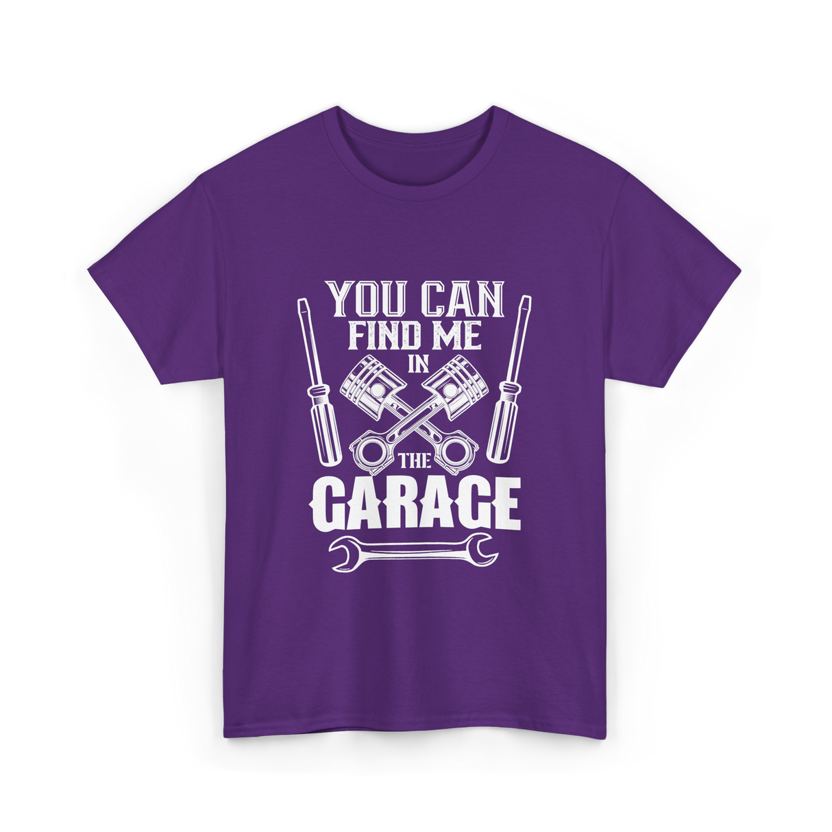 You Can Find Me Garage Mechanic T-Shirt - Purple